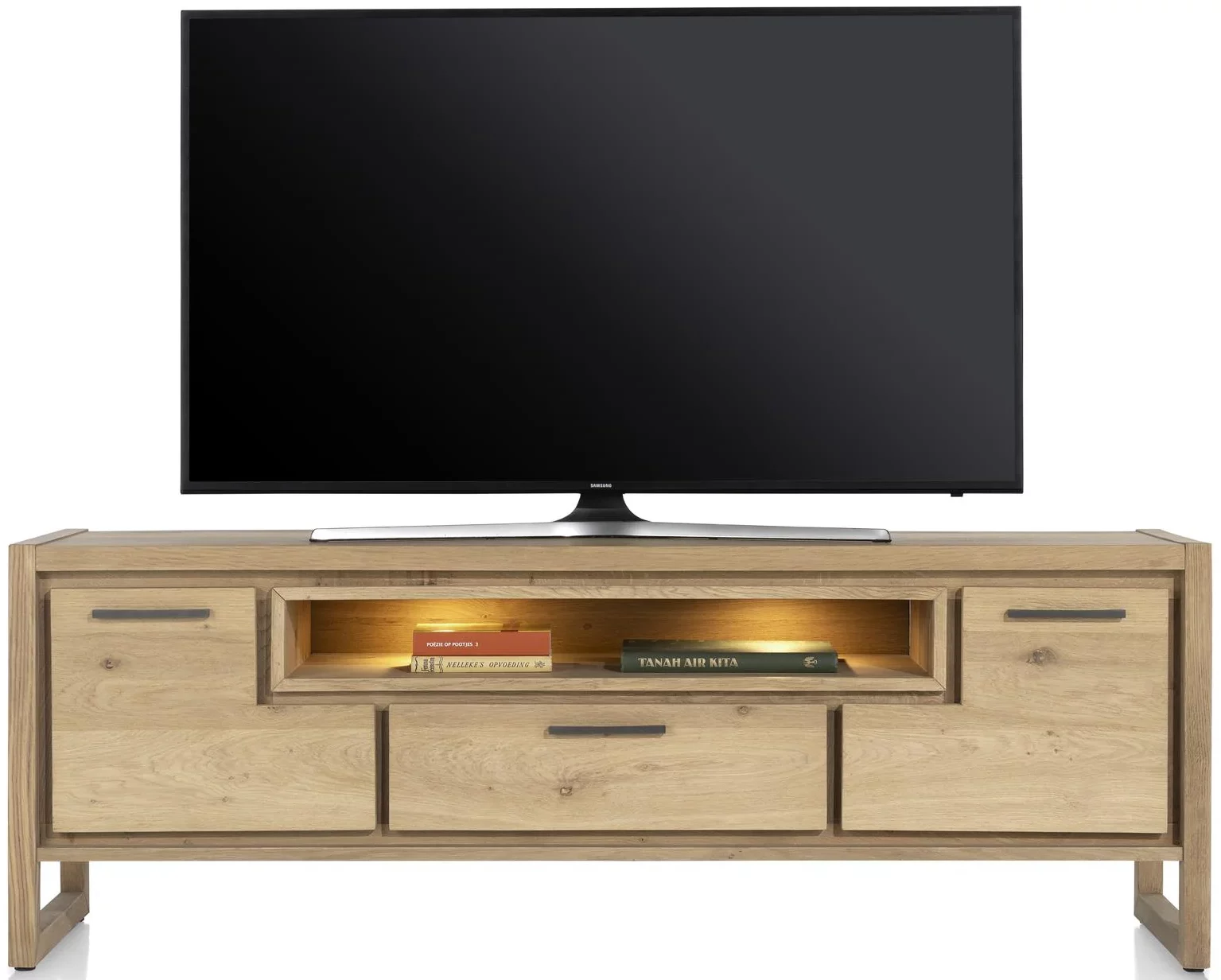 Henders & Hazel Nystead lowboard 170 cm. - 2-deuren + 1-lade + 1-niche (+ LED) Tv-meubel|Tv-dressoir