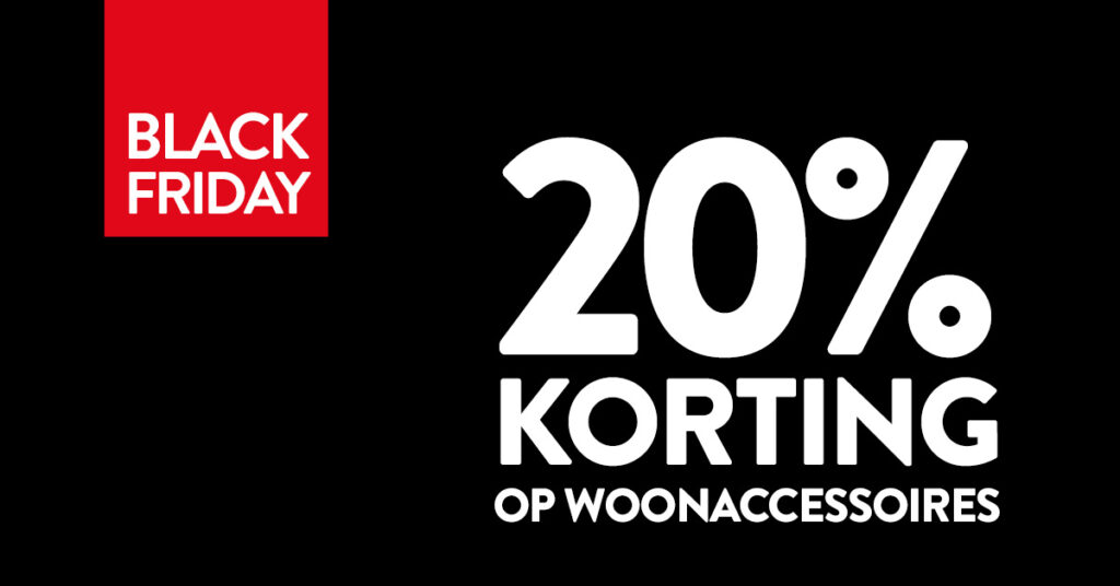 20% korting op alle woonaccessoires van Profijt Meubel