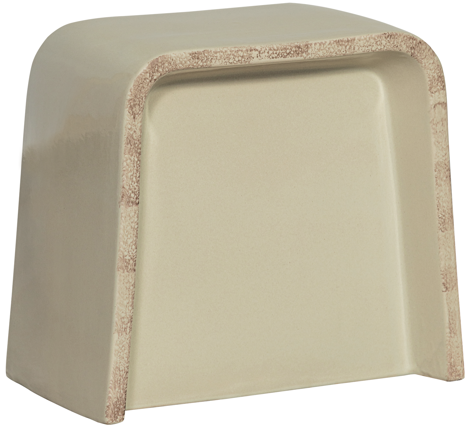 BePureHome Shoal bijzettafel keramiek cream Cream Bijzettafel