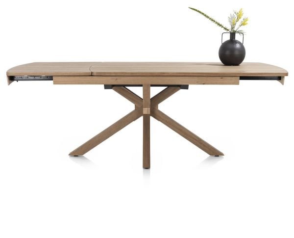 Nyon uitschuiftafel 170 (+ 60) x 100 cm - natural sand platinum gelakt