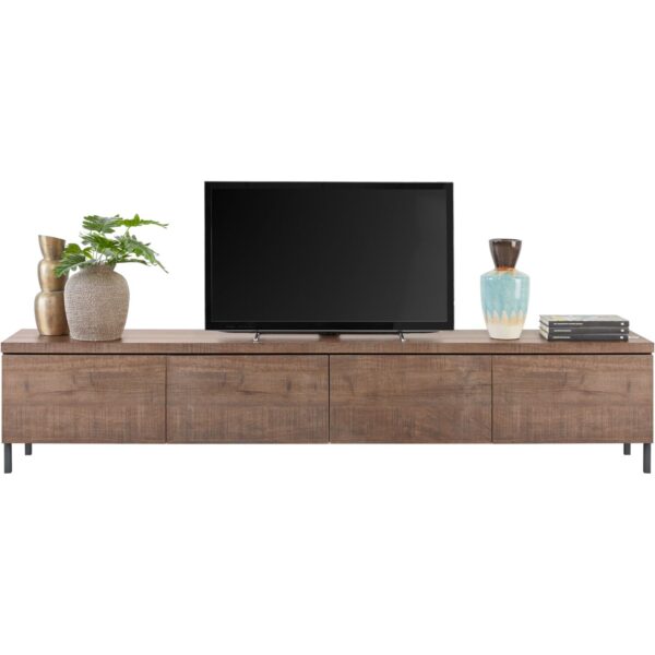 INHOUSE TV-meubel Lorina large hangend dark mango Bruin|Naturel Tv-meubel|Tv-dressoir