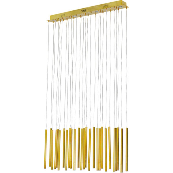 Hanglamp Living Vegas Brass LED Kare Design Hanglamp 38882