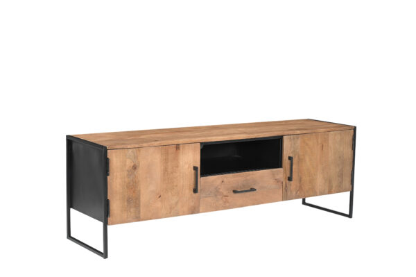 Livingfurn Tv-dressoir Elin 150cm Bruin|Naturel Tv-meubel|Tv-dressoir