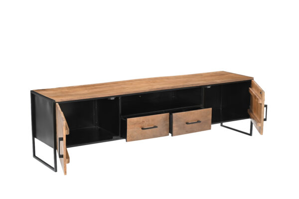 Livingfurn Tv-dressoir Elin 180cm Bruin|Naturel Tv-meubel|Tv-dressoir