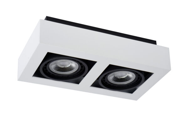 Zefix Plafondspot Led Dim To Warm GU10 (es111) 2x12w 2200k/3000k - Wit Lucide Plafondlamp 09120/24/31