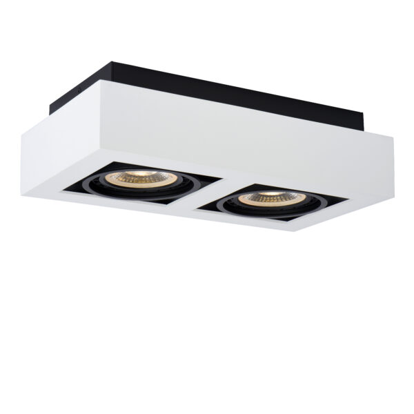 Zefix Plafondspot Led Dim To Warm GU10 (es111) 2x12w 2200k/3000k - Wit Lucide Plafondlamp 09120/24/31