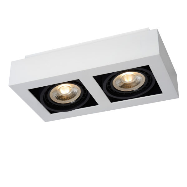 Zefix Plafondspot Led Dim To Warm GU10 (es111) 2x12w 2200k/3000k - Wit Lucide Plafondlamp 09120/24/31