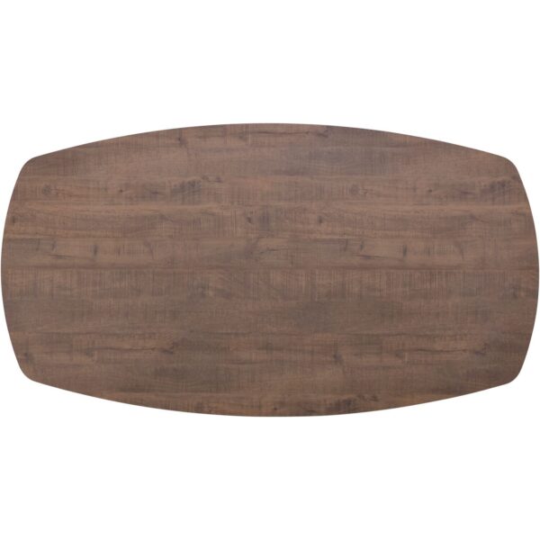 Pronto Wonen Eettafel Moscaro 160x92 cm Deens ovaal dark mango Bruin|Naturel Eettafel