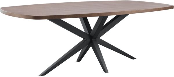 Pronto Wonen Eettafel Moscaro 190x102 cm Deens ovaal dark mango Bruin|Naturel Eettafel