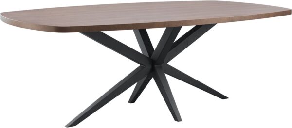 Pronto Wonen Eettafel Moscaro 275x130 cm Deens ovaal dark mango Bruin|Naturel Eettafel