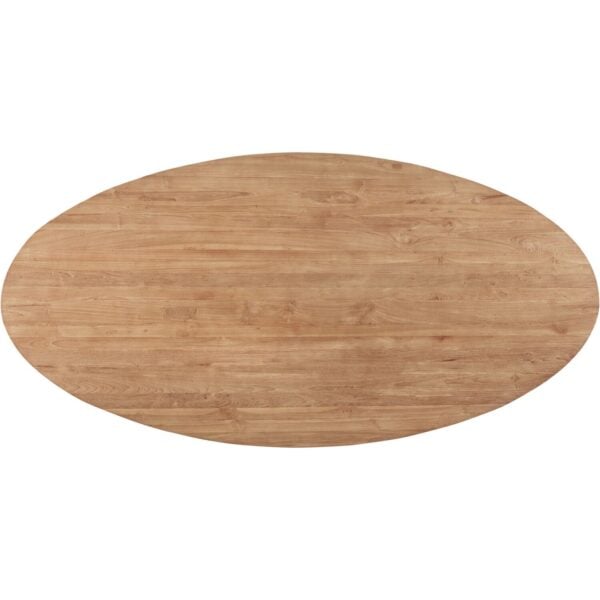 Pronto Wonen Eettafel Romaro 200x100 cm ovaal teak mix rough Bruin|Naturel Eettafel