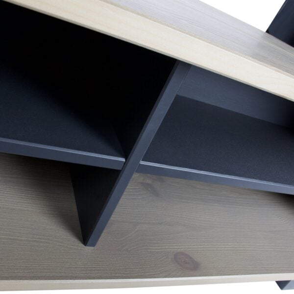 WOOOD Derby salontafel grenen smoke Bruin|Taupe Salontafel