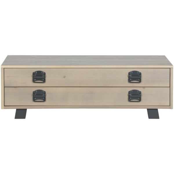 WOOOD Derby salontafel grenen smoke Bruin|Taupe Salontafel