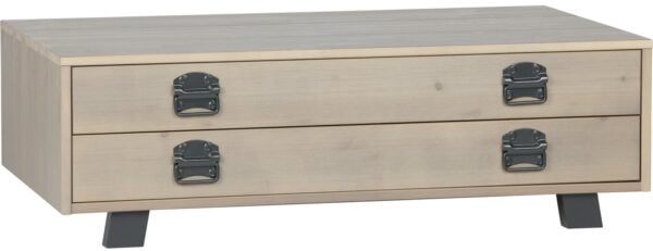 WOOOD Derby salontafel grenen smoke Bruin|Taupe Salontafel