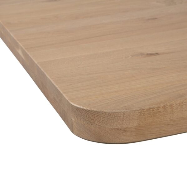 WOOOD Eettafel tafelblad eiken naturel curved 200x90 Naturel Tafelblad