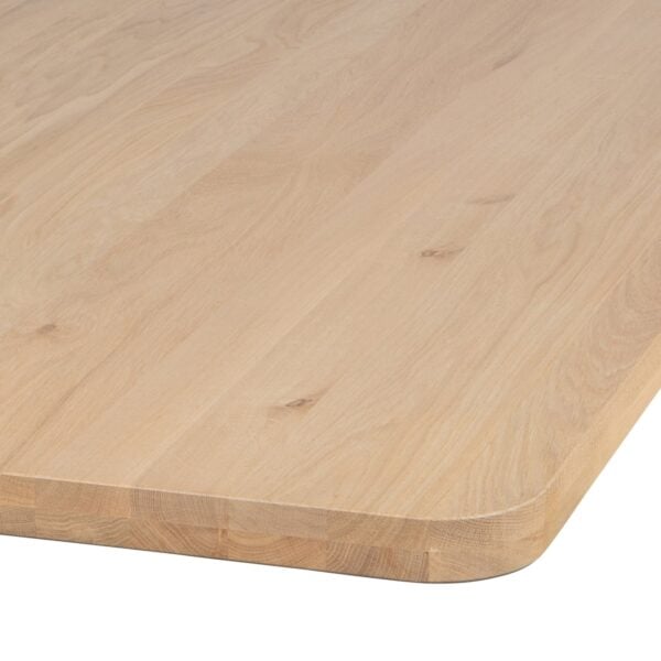 WOOOD Eettafel tafelblad eiken naturel curved 200x90 Naturel Tafelblad