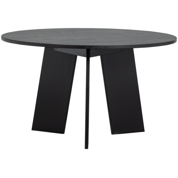 WOOOD Fries eettafel eiken blacknight o129cm Zwart Eettafel