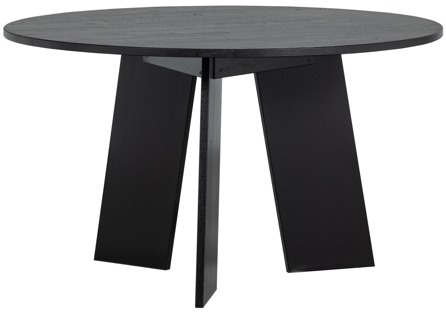 WOOOD Fries eettafel eiken blacknight o129cm Zwart Eettafel