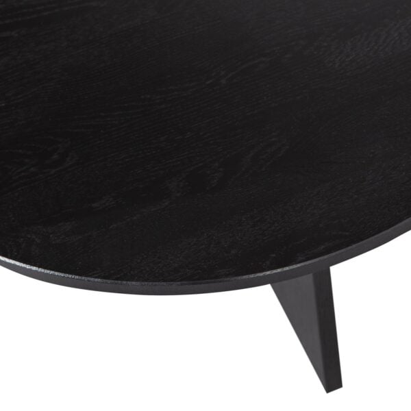 WOOOD Fries salontafel eiken blacknight o90cm Zwart Salontafel