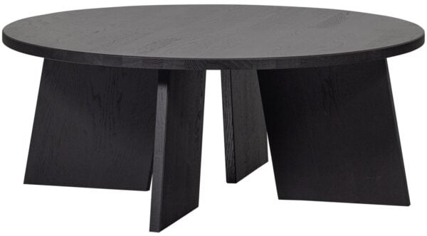 WOOOD Fries salontafel eiken blacknight o90cm Zwart Salontafel