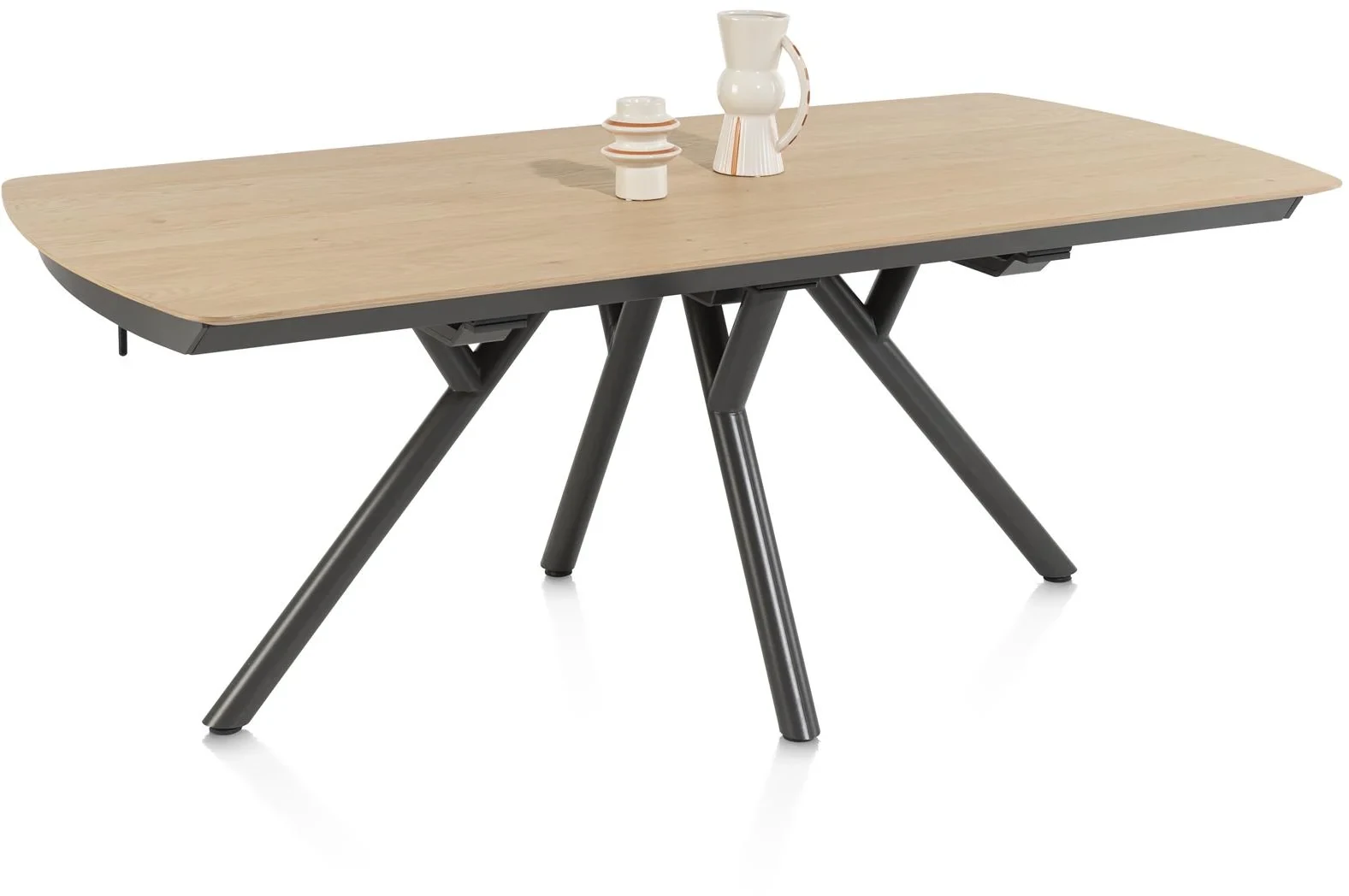 Xooon Novello uitschuiftafel 200 (+ 78) x 100 cm Naturel Eettafel