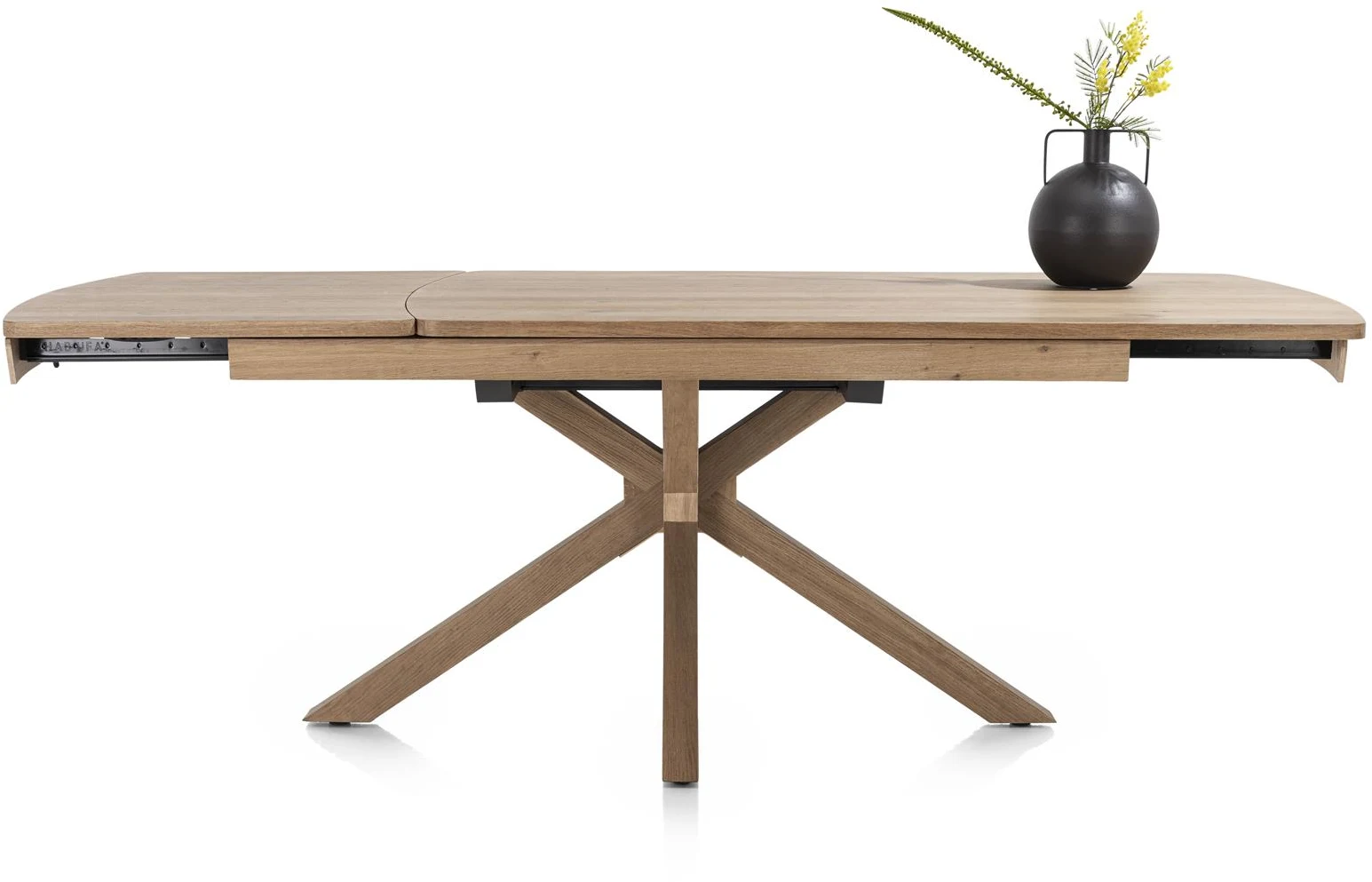 Henders & Hazel Nyon uitschuiftafel 170 (+ 60) x 100 cm - natural sand platinum gelakt Naturel Eettafel